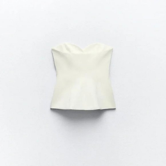 ZARA MIXED SATIN EFFECT BUSTIER - Picture 6 of 9